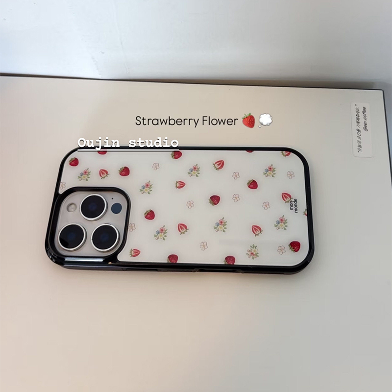 Strawberry Huller - Casing HP Korea Motif Bunga Stroberi