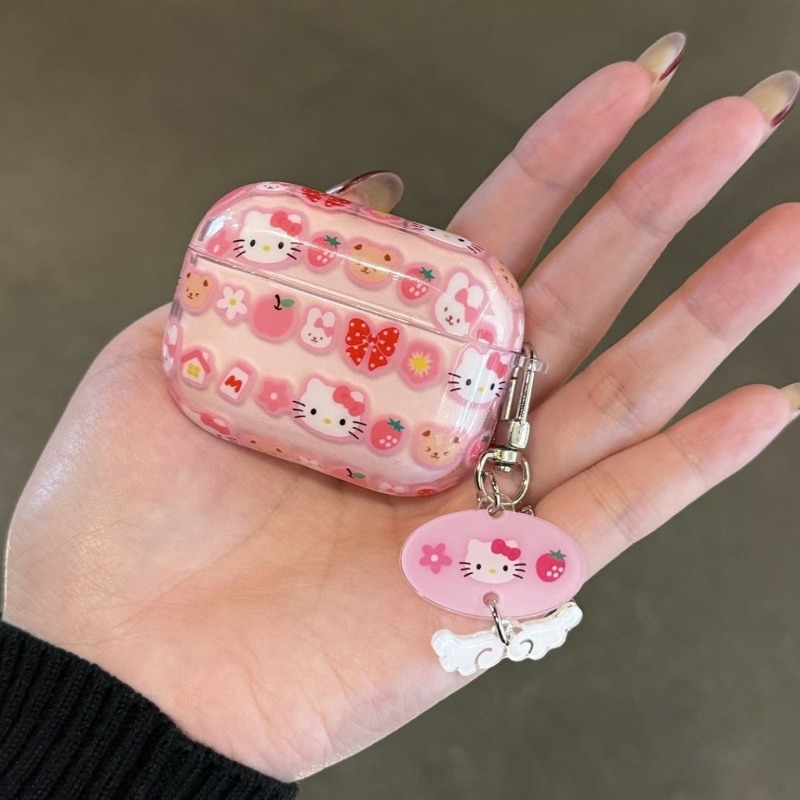 Strawberry Huller - Casing Headset Hello Kitty Aksesori Cetak