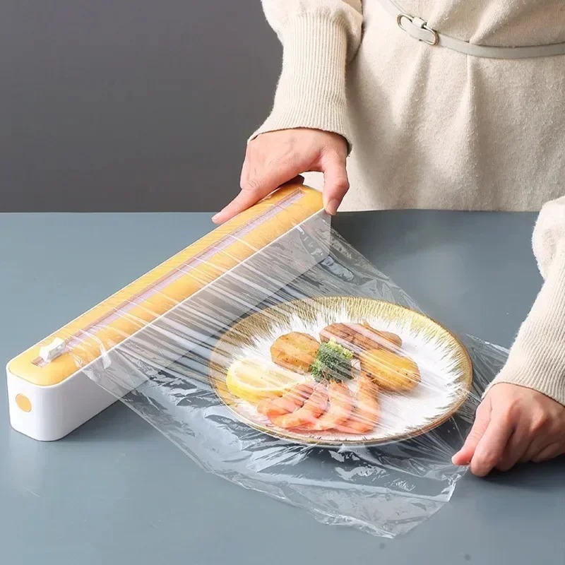 Meal Prep Wraps - Dispenser Pembungkus Makanan Dengan Pemotong Geser,