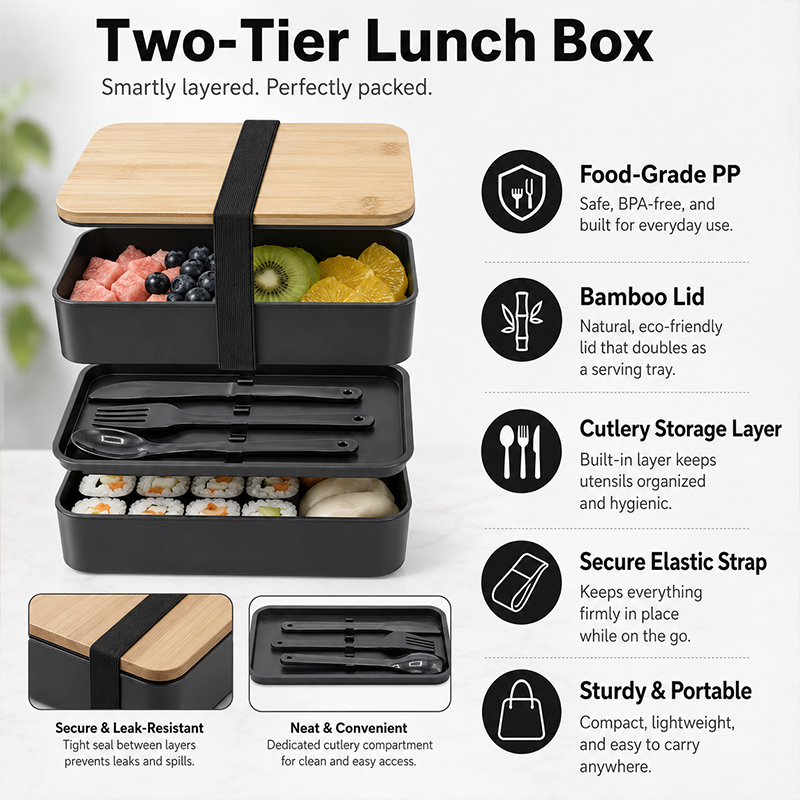 Kotak Makan Bento Jepang Dua L - Meal Prep Japanese Food ulasan dan harga