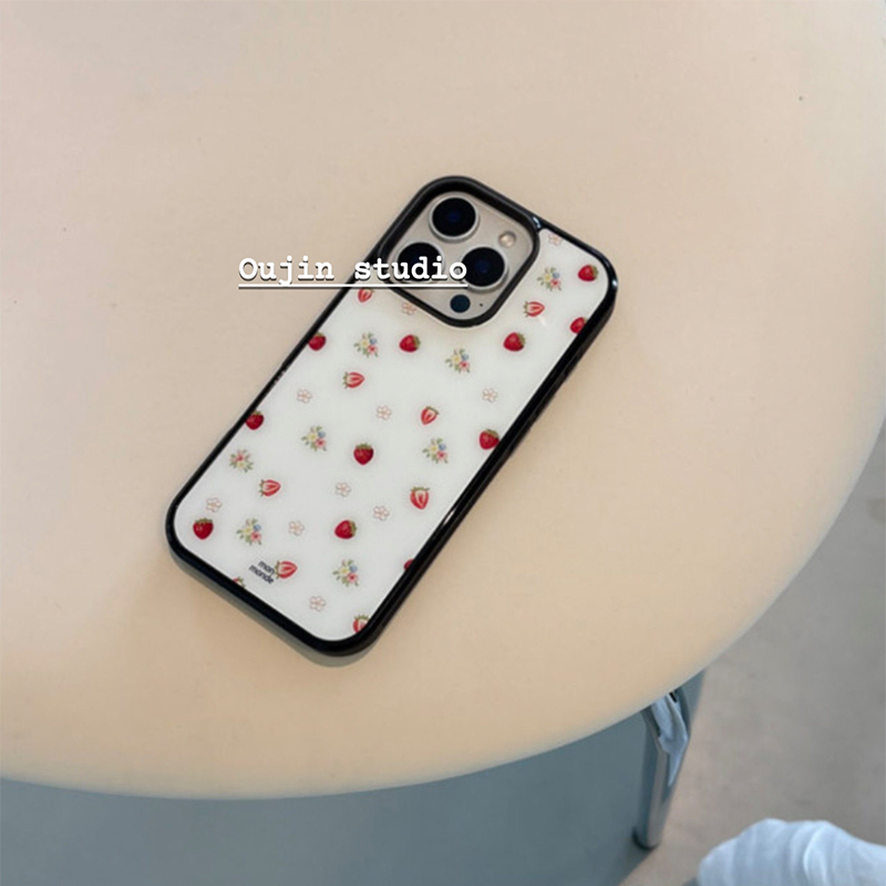 Casing HP Korea Motif Bunga St - Strawberry Huller ulasan dan harga
