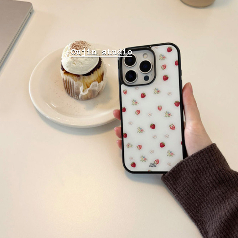 Casing HP Korea Motif Bunga St - Strawberry Huller ulasan dan harga