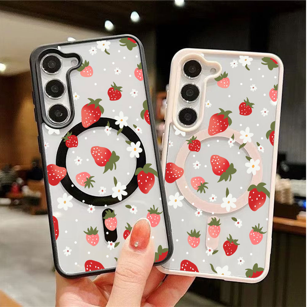 Casing Ponsel Magnetik Motif S - Strawberry Huller ulasan dan harga