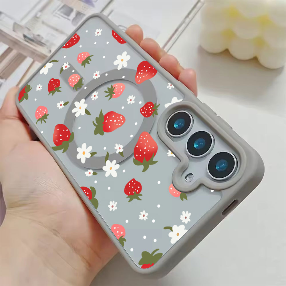 Casing Ponsel Magnetik Motif S - Strawberry Huller ulasan dan harga
