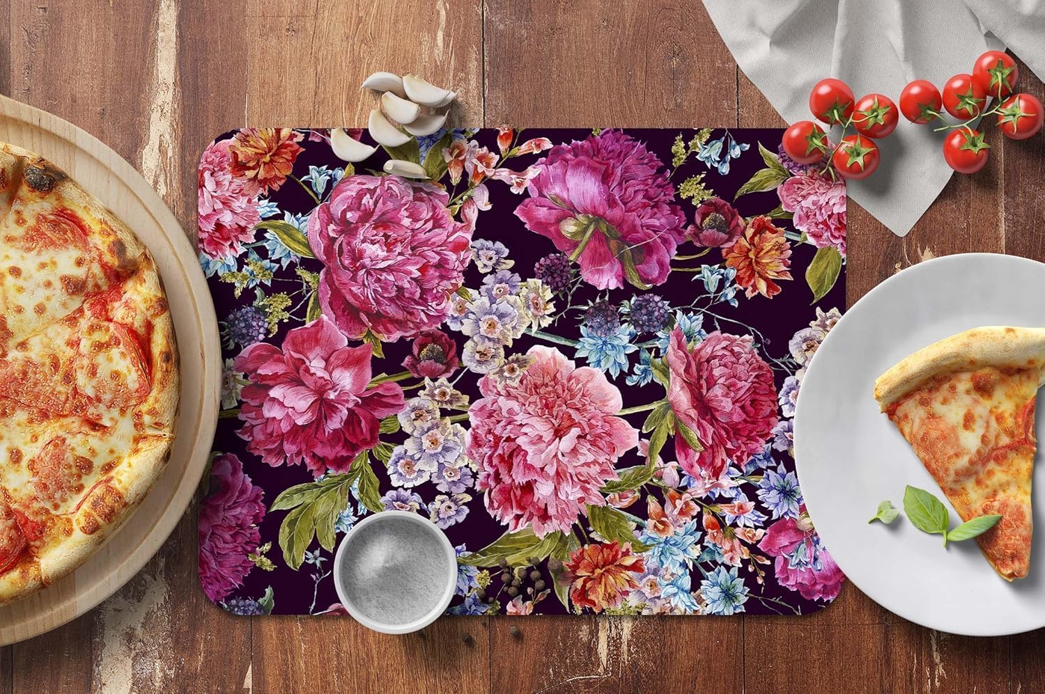 Marmer bunga biru dan emas tat - Food Prep Mat ulasan dan harga