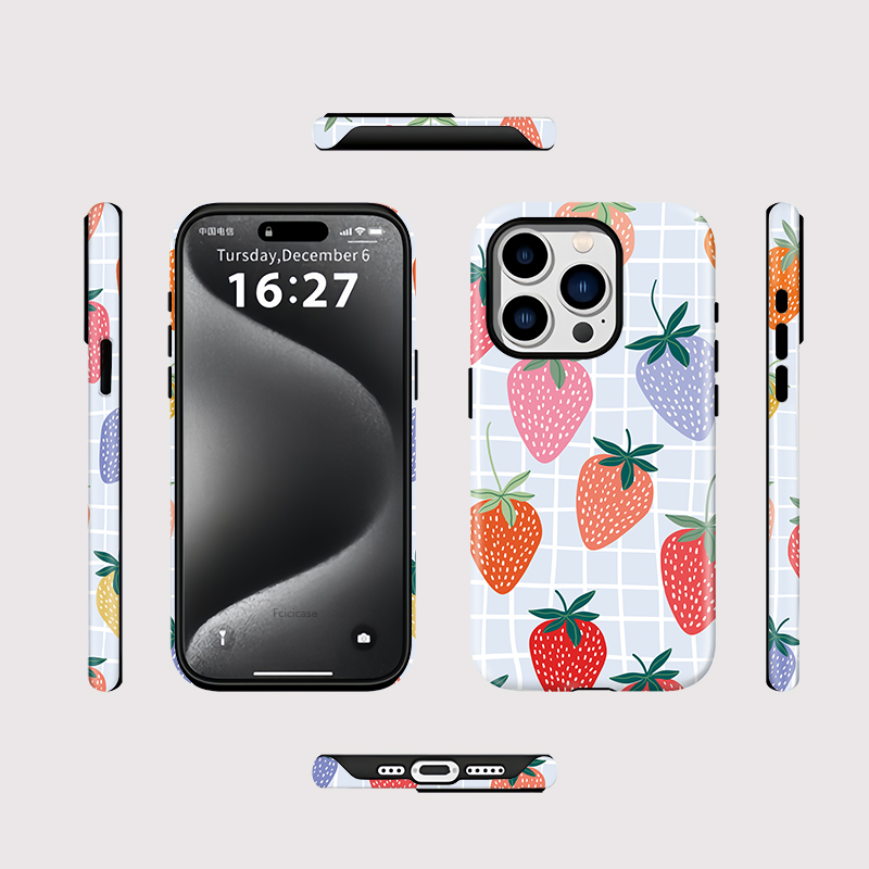 Casing Ponsel Akrilik Matte Me - Strawberry Huller ulasan dan harga