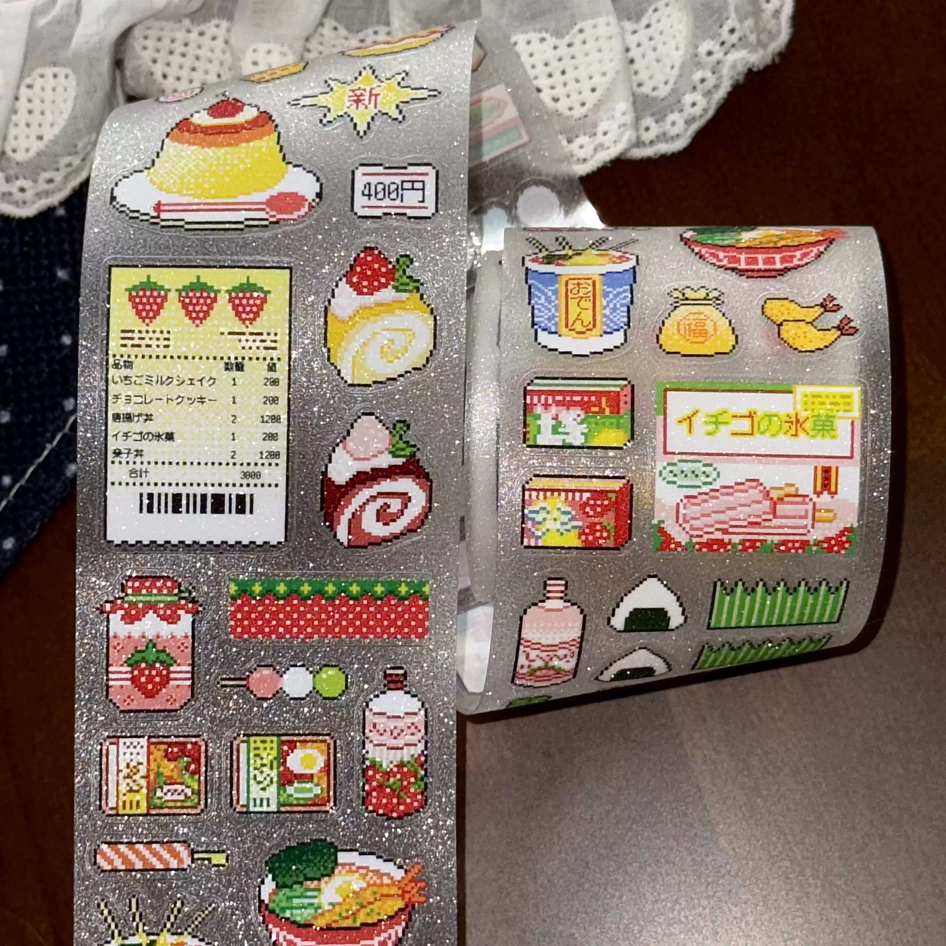 Stiker Potongan Pixel Gaya Tok - Strawberry Huller ulasan dan harga