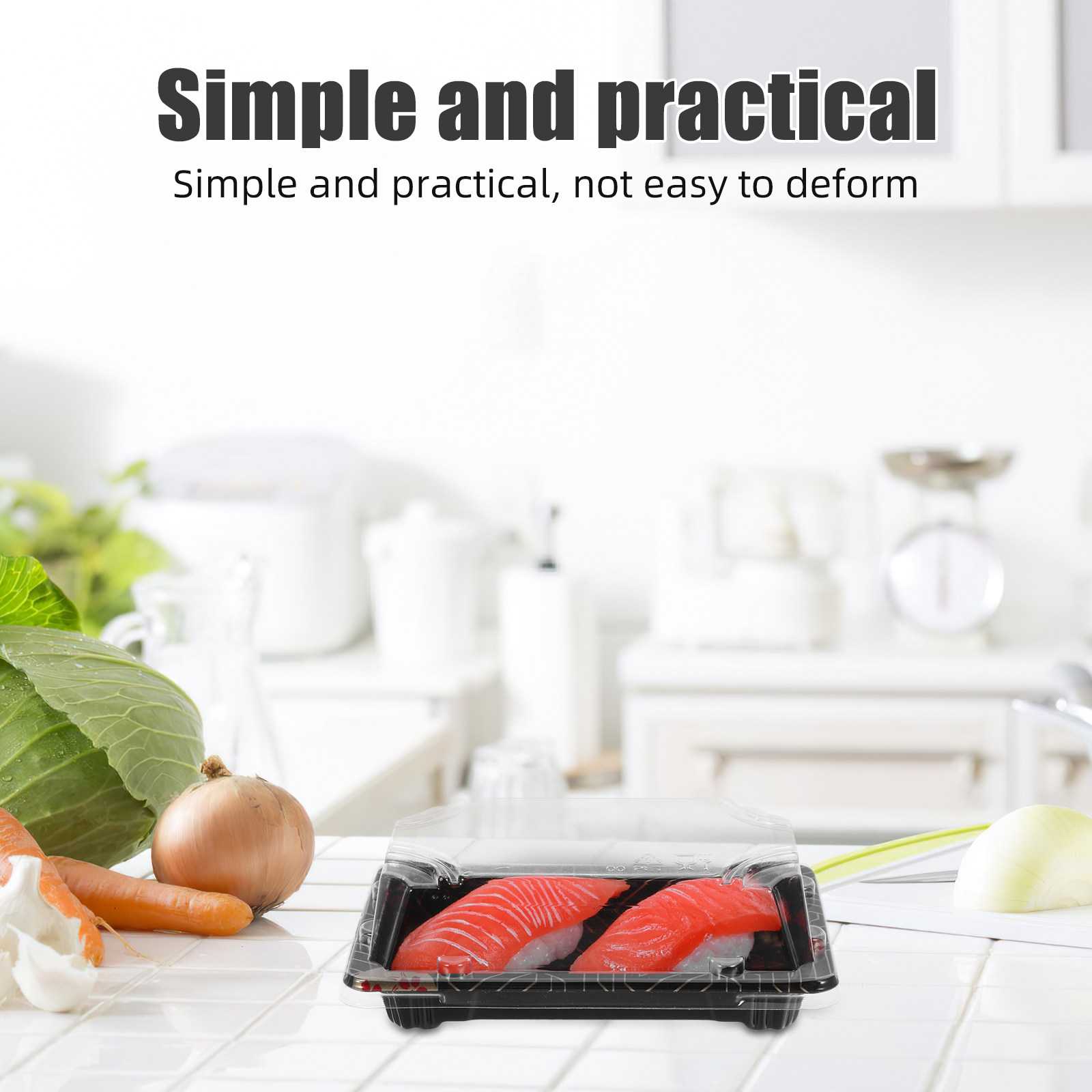 50Pcs Wadah Sushi Gaya Jepang  - Meal Prep Japanese Food ulasan dan harga